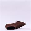 Miss Elastic Austin Western Ankle Boot - Brown Stretch